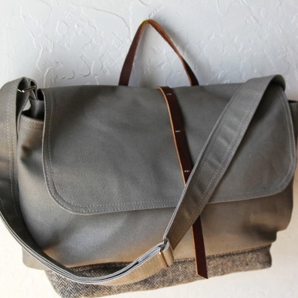 ETSY STORE: INFUSION - The Day Pack In Grey - Satchel